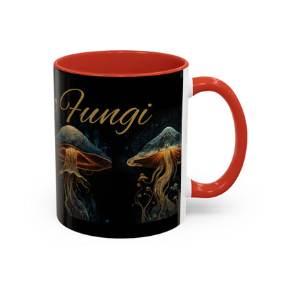 Dark Fantastic Fungi Coffee Mug - Magical Ocean Mushroom Art (11/15oz)