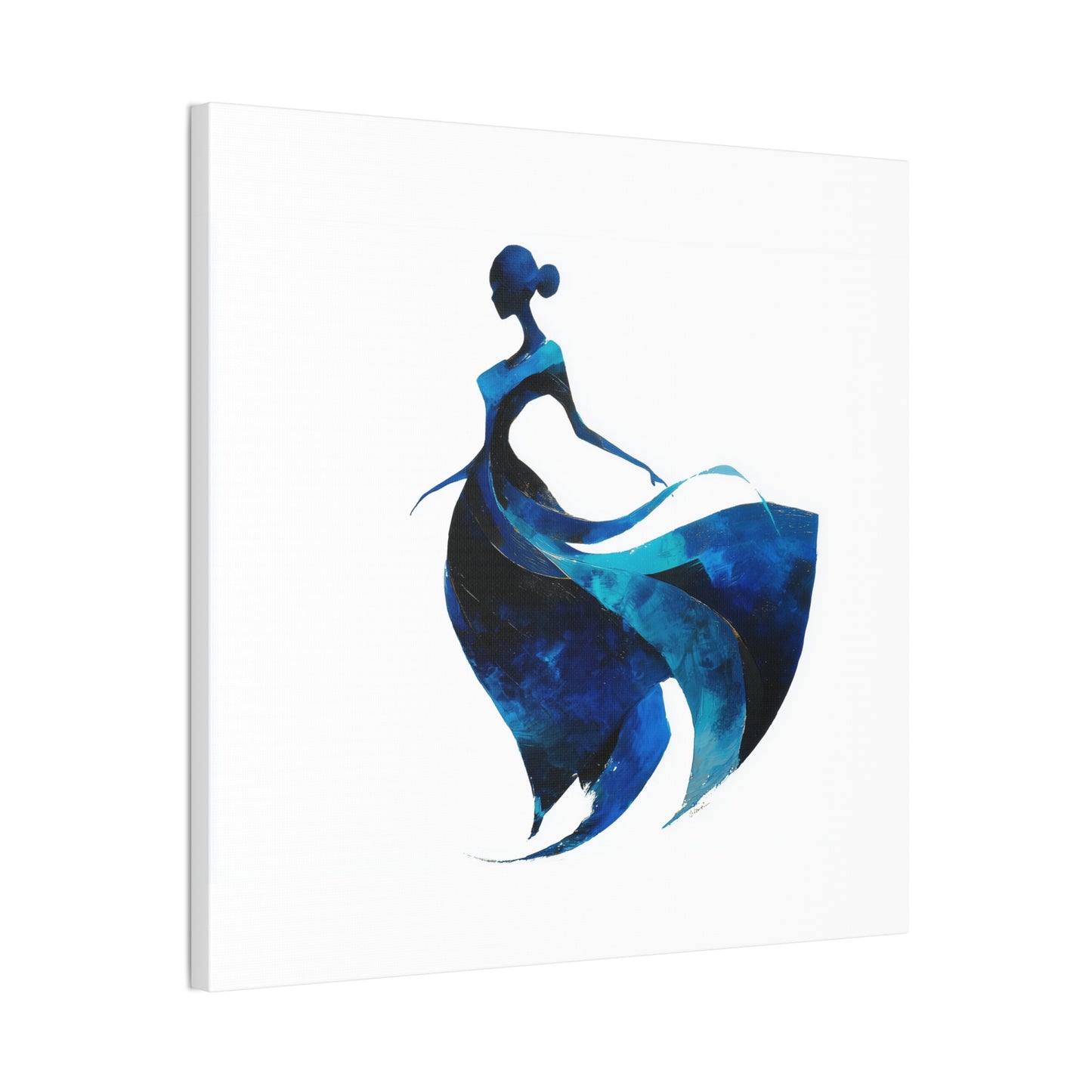 Copy of Dancing with the Water Series #5 -Elegant Silhouette Canvas Wall Art, Abstract Decor for Home, Gift for Women, Living Room Artwork, Dance Theme Decoration