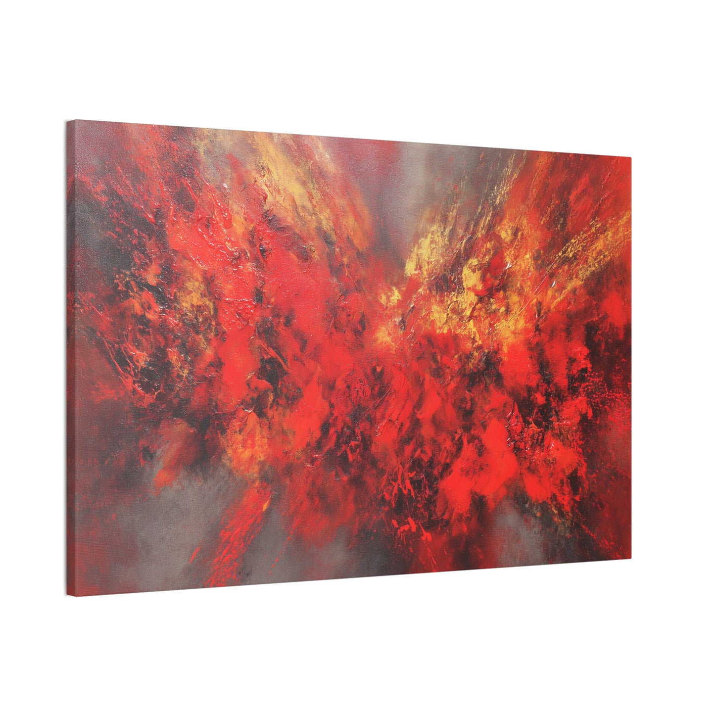 Exploding With Love -Abstract Red Canvas Wall Art