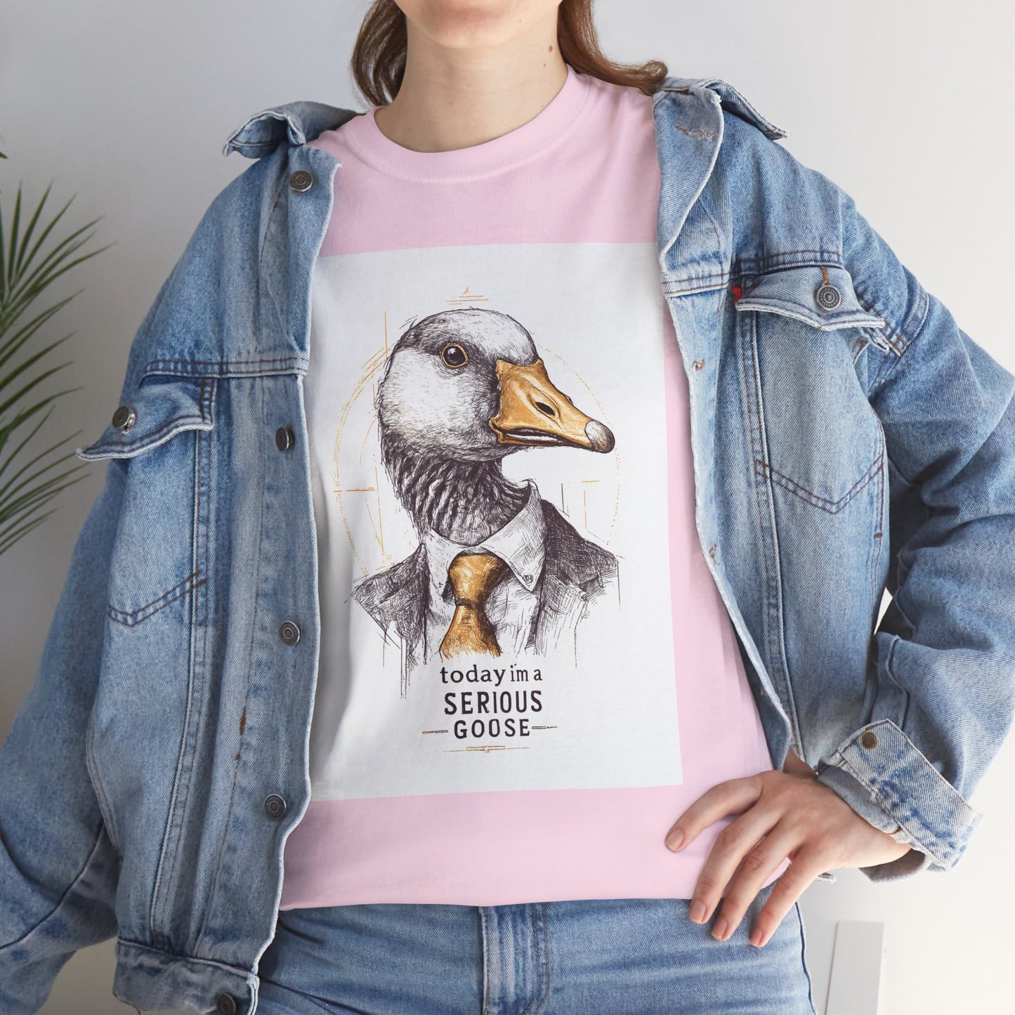 Serious Goose T-Shirt | Funny Animal Tee, Quirky Graphic Tee, Gift for Animal Lovers, Casual Wear, Unique Birthday Gift