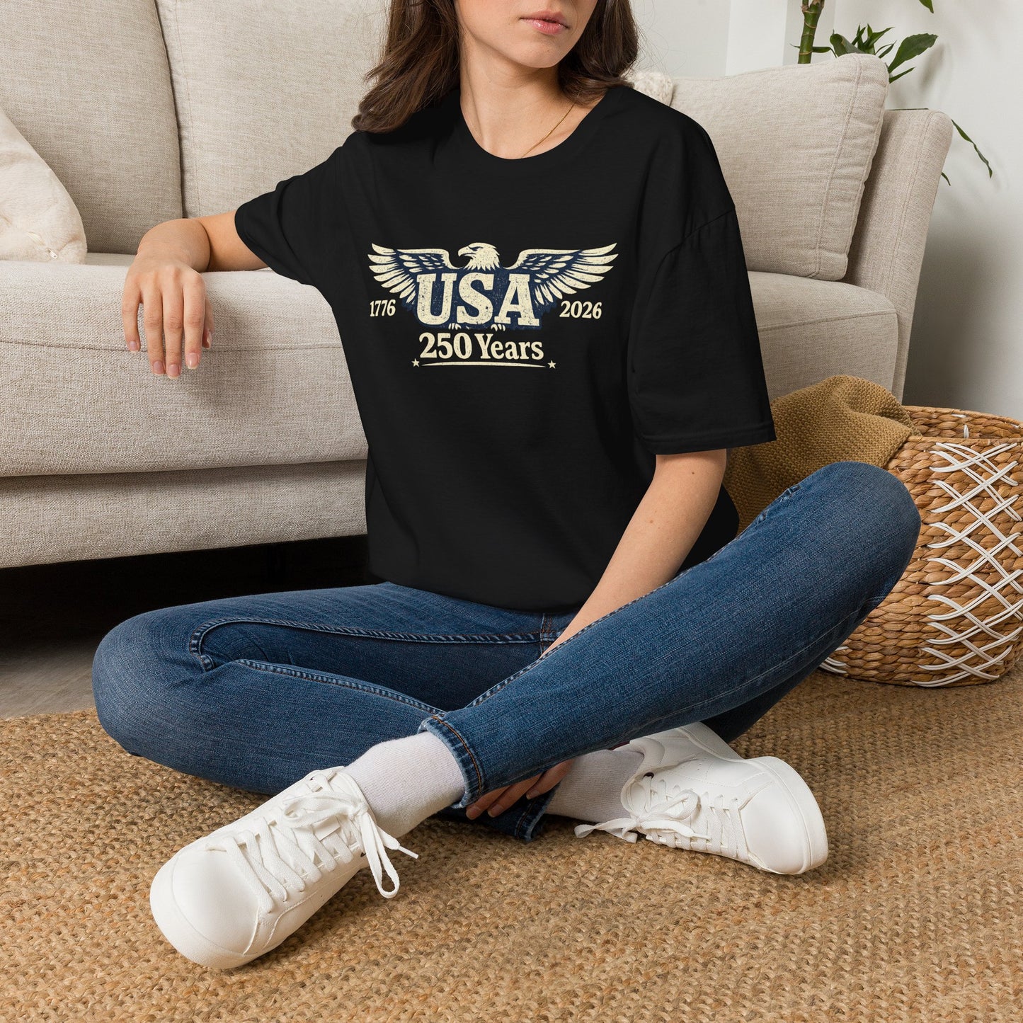USA 250 Years Graphic T-Shirt — 1776–2026 Bicentennial Eagle Tee