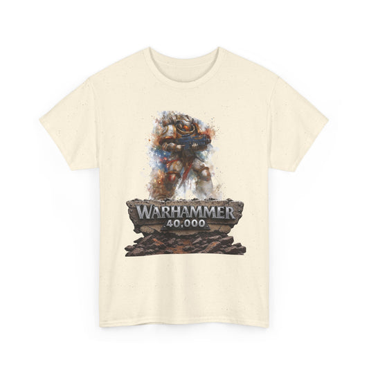 Warhammer 40,000 Graphic Tee — Sci‑Fi Battle Mech Logo T‑Shirt