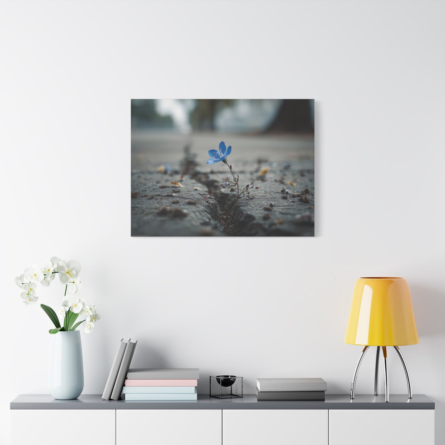 Resilience in Blue: Macro Flower Photography, Urban Nature Survival--1aceswild.myshopify.com