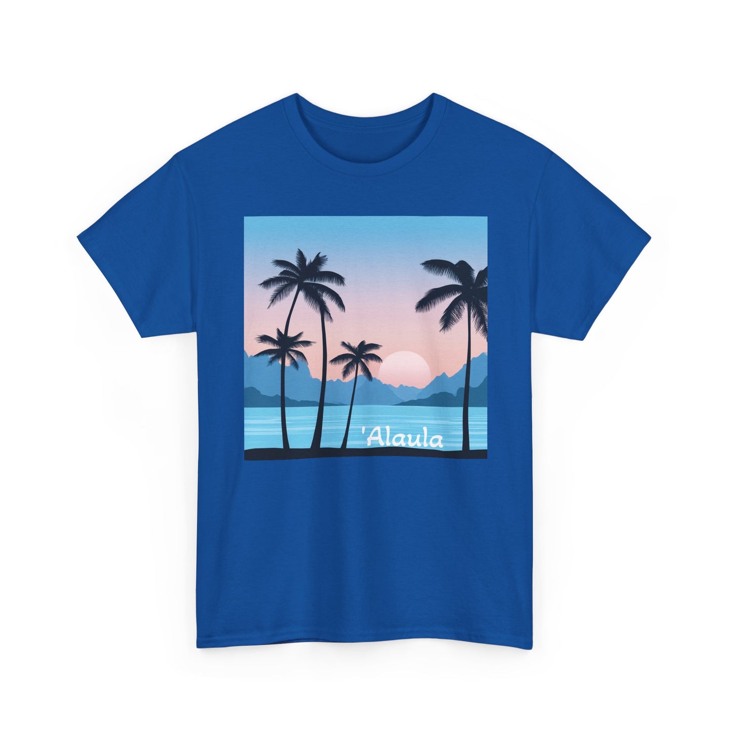 'Alaula Aloha Sunset Tee — Tropical Palm Beach Graphic T-Shirt