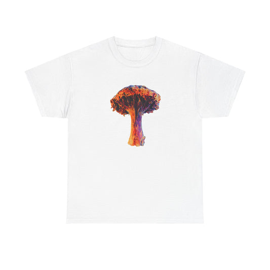 Colorful Psychedelic Mushroom 3 -Tee, Unisex Heavy Cotton T-Shirt, Vibrant Graphic Shirt, Perfect for Festivals, Eco-friendly Gift, Casual Wea