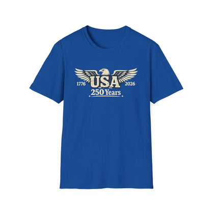 USA 250 Years Graphic T-Shirt — 1776–2026 Bicentennial Eagle Tee