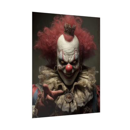 Creepy Clown Rolled Poster, Paper Poster, Unique Decor, Spooky Home Decoration,