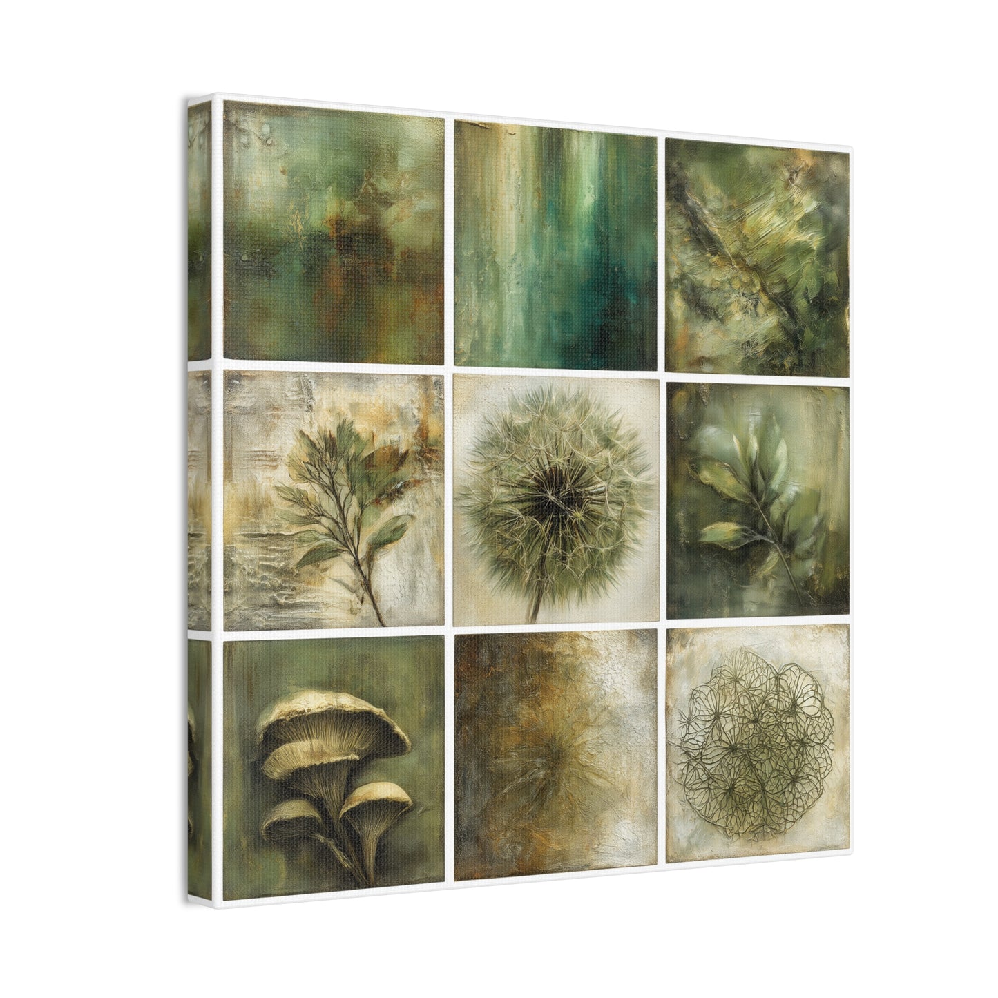 Natures Green Series #1 -Botanical Wall Art, Nature-Inspired Home Décor, Eco-Friendly Canvas Print, Greenery Art Piece, Living Room Wall Hanging