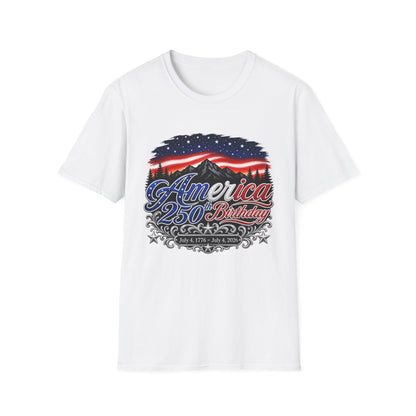 America 250 Birthday T-Shirt – Patriotic USA Flag Design for Independence Day