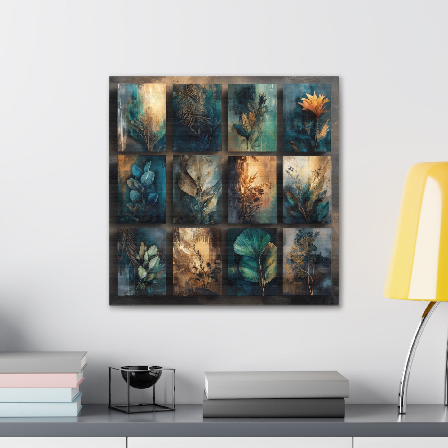 Natures Blue Green Series #2 -Botanical Wall Art, Nature-Inspired Home Décor, Eco-Friendly Canvas Print, Greenery Art Piece, Living Room Wall Hanging