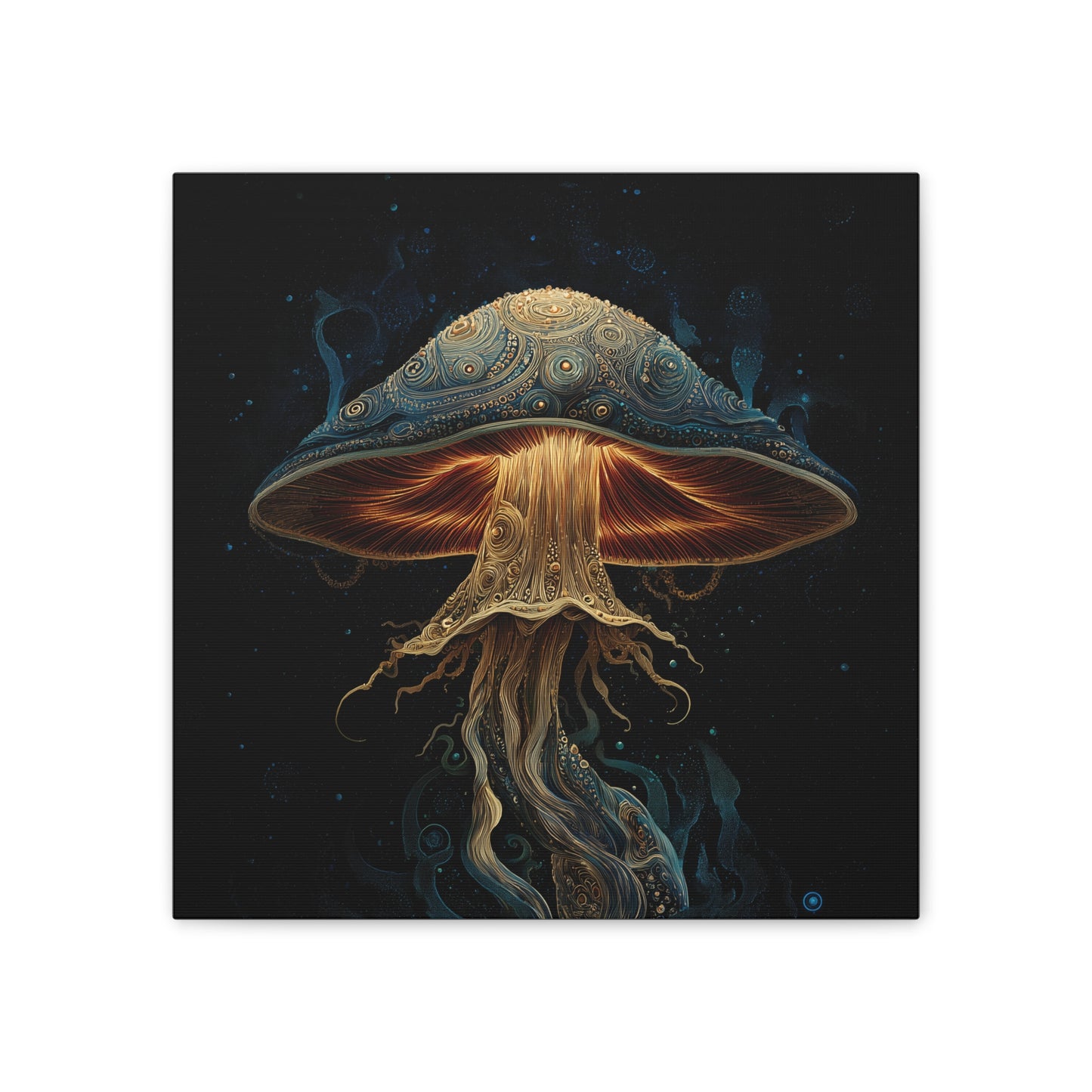 Nightlight -Mushroom Canvas Art, Stretched Wall Decor, Bohemian Home Decor, Psychedelic Wall Art, Nature-Inspired Art