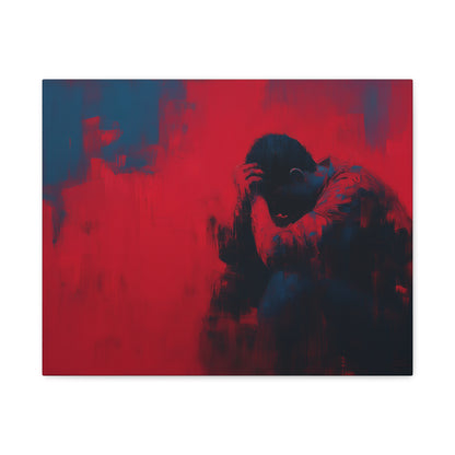 Heavy Load --Emotional Matte Canvas Art, Modern Abstract Wall Decor, Minimalist Canvas Print