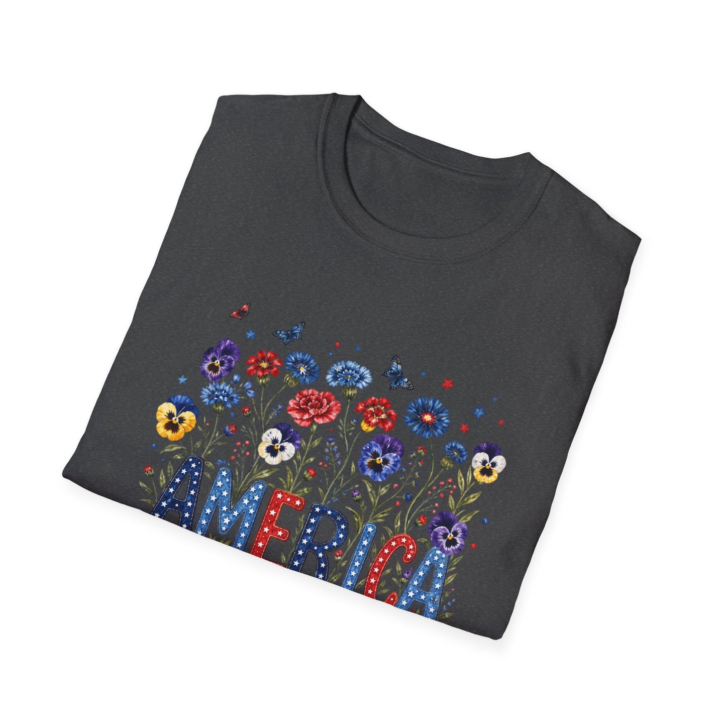America 250th Birthday T-Shirt – July 4, 1776–2026 Patriotic Floral Tee