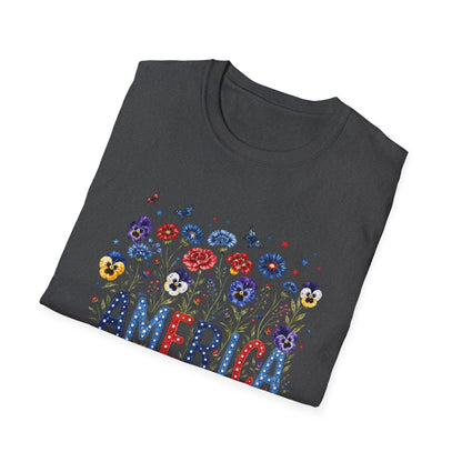 America 250th Birthday T-Shirt – July 4, 1776–2026 Patriotic Floral Tee