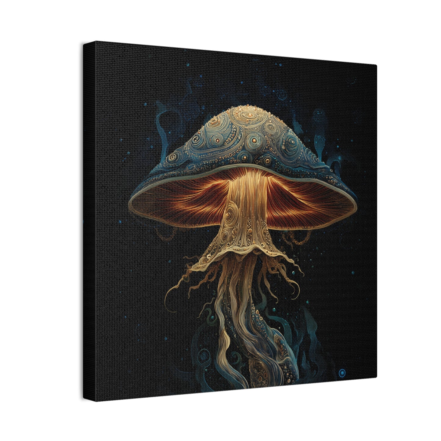 Nightlight -Mushroom Canvas Art, Stretched Wall Decor, Bohemian Home Decor, Psychedelic Wall Art, Nature-Inspired Art