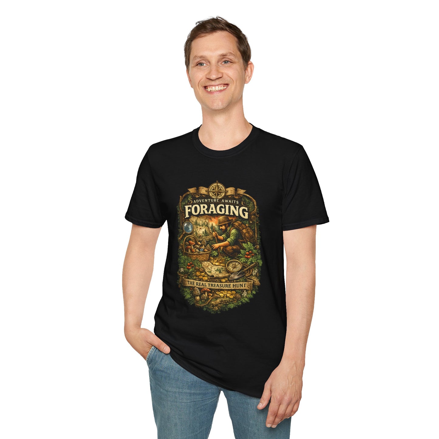 Foraging T-Shirt – 'Foraging: The Real Treasure Hunt' Outdoor Nature Tee