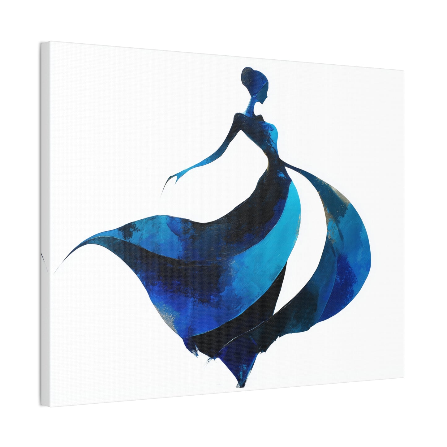Dancing with the Water Series #3 -Elegant Silhouette Canvas Wall Art, Abstract Decor for Home, Gift for Women, Living Room Artwork, Dance Theme Decoration