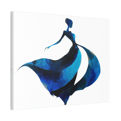 Dancing with the Water Series #3 -Elegant Silhouette Canvas Wall Art, Abstract Decor for Home, Gift for Women, Living Room Artwork, Dance Theme Decoration
