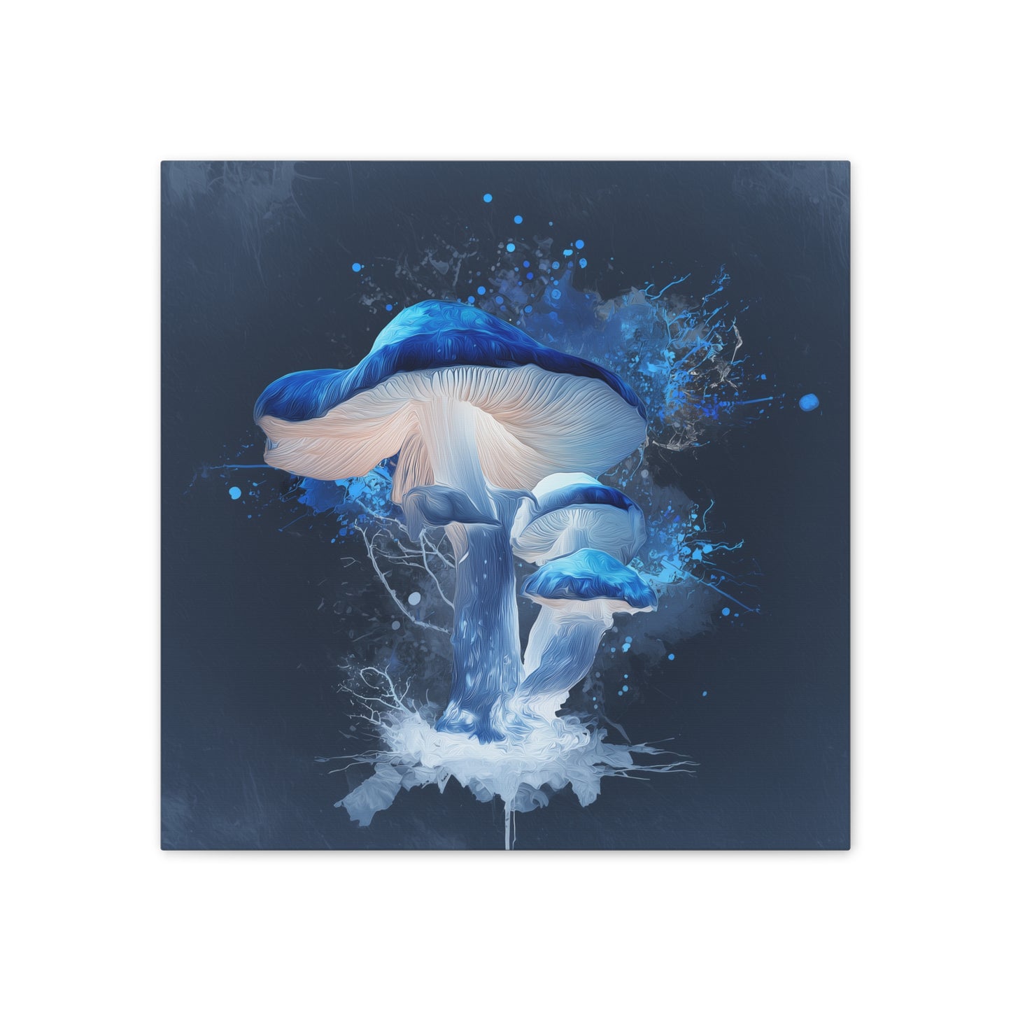 Mycelium Spread Inverse -Mushroom Canvas Art, Stretched Wall Decor, Bohemian Home Decor, Psychedelic Wall Art, Nature-Inspired Art