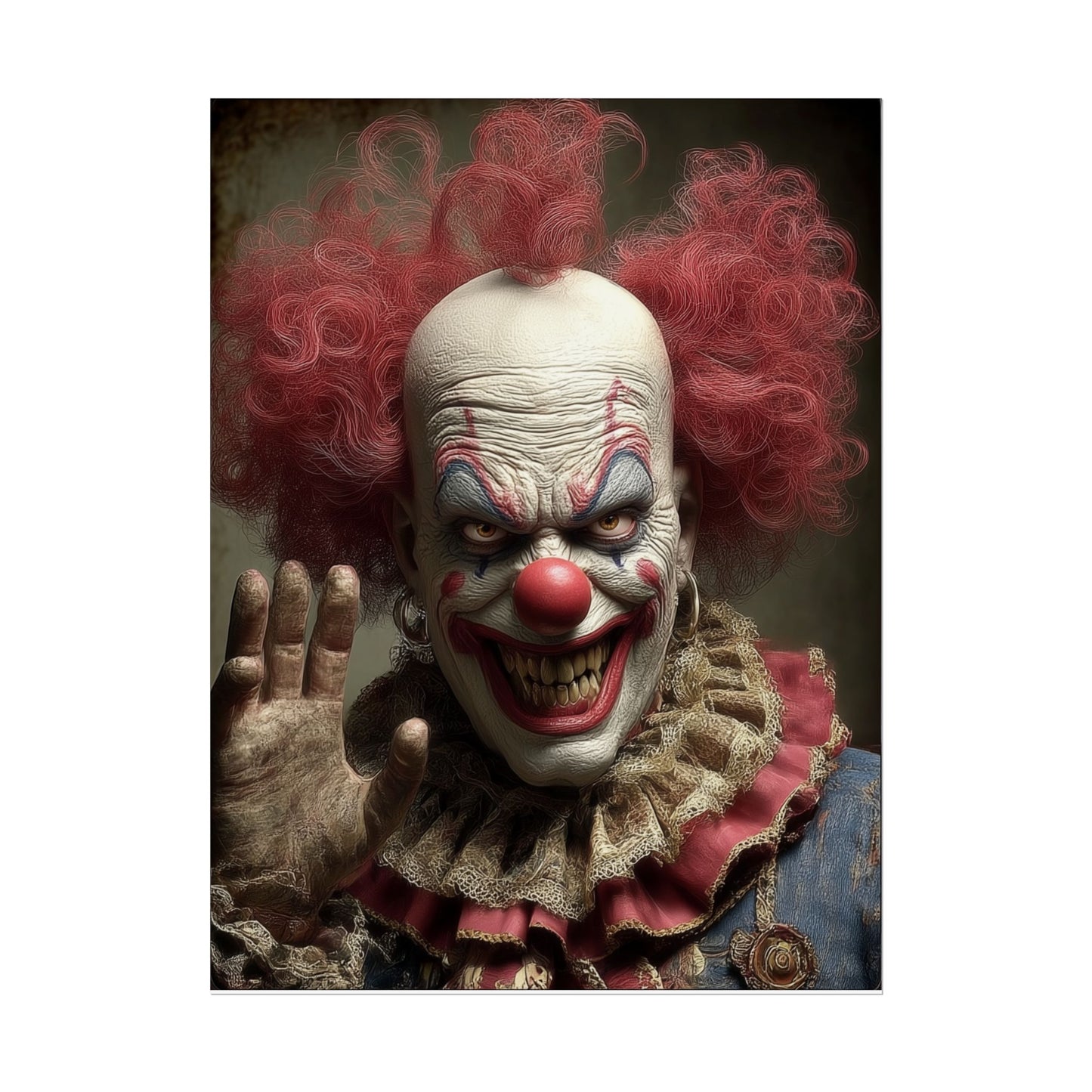 Another Creepy Clown Rolled Posters,  Paper Poster, Scary Decor, Halloween, Spooky Home Decor