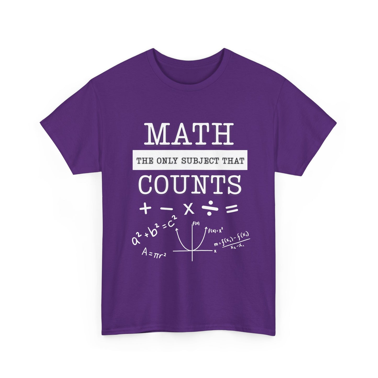 Math Counts -Unisex Heavy Cotton Tee, Funny Math Shirt, Gift for Teachers, Math Lovers, Back to School T-Shirt