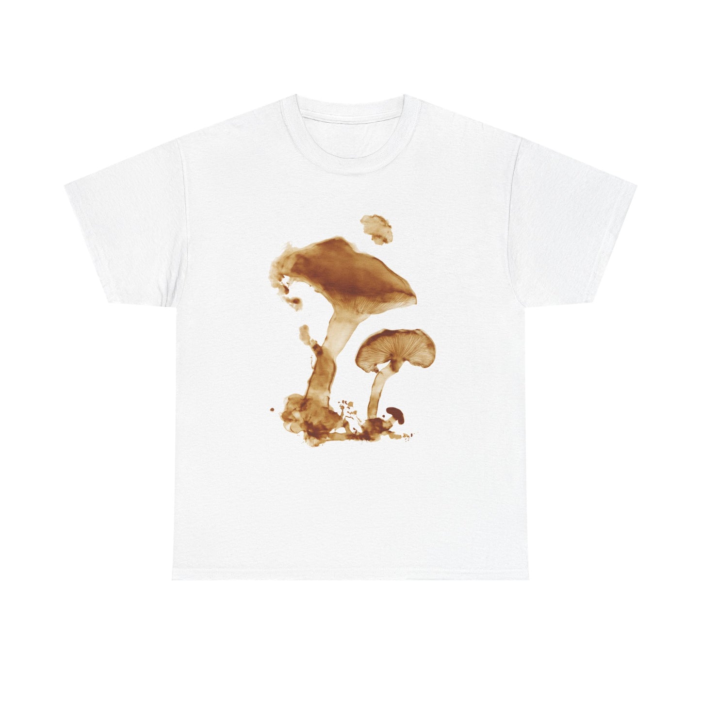 Artistic Spore Print Mushroom Graphic Tee, Unisex Heavy Cotton T-Shirt, Stylish Casual Wear, Eco-Friendly Gift, Nature Lover Apparel