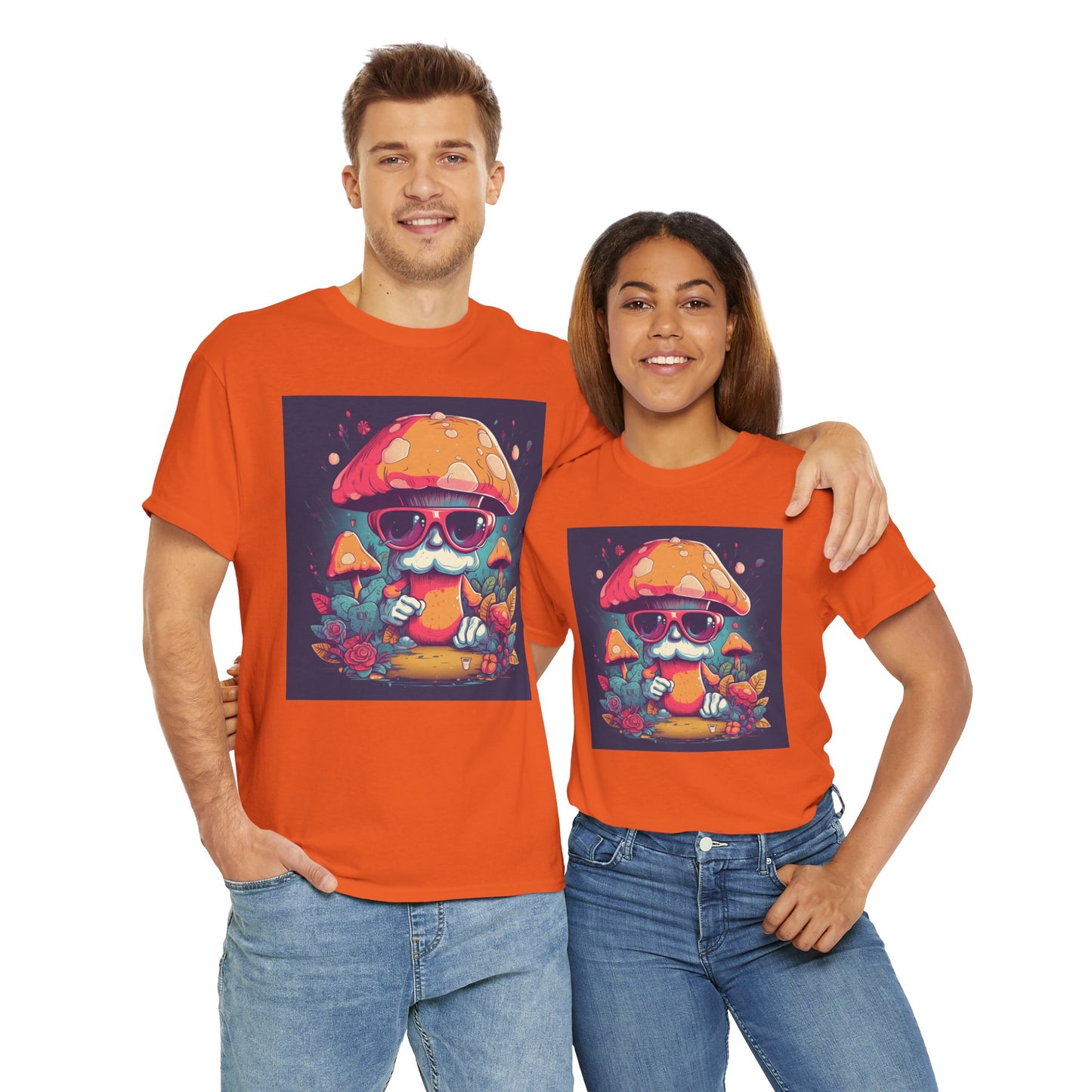 Cool Mushroom Graphic Tee, Retro T-Shirt, Unique Gift for Nature Lovers, Eco-Friendly Apparel, Perfect for Parties and Festivals