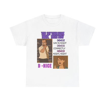D-Nice Funny Unisex T-Shirt with Quirky Design, Humor Tee, Gift for Friends, Casual Wear, Unique Graphic Tee, Cartoon T-Shirt