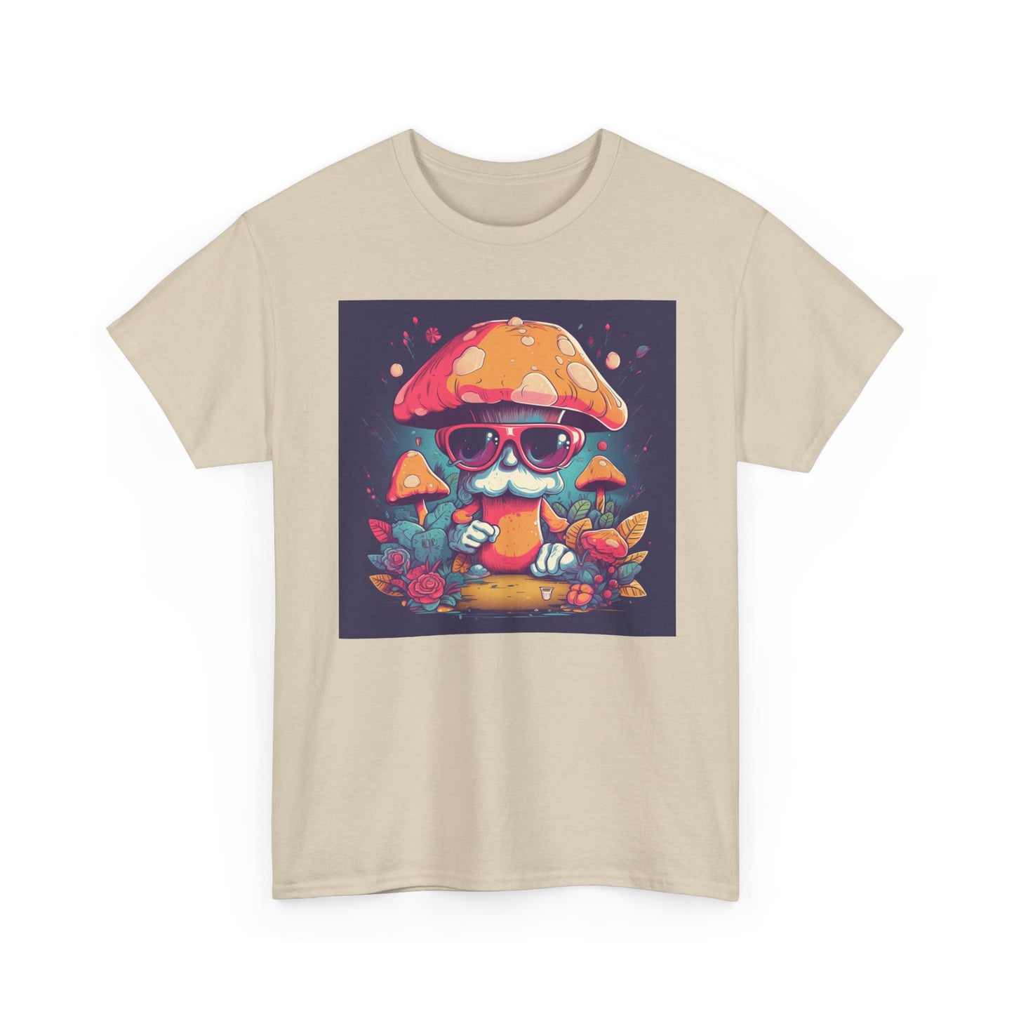Cool Mushroom Graphic Tee, Retro T-Shirt, Unique Gift for Nature Lovers, Eco-Friendly Apparel, Perfect for Parties and Festivals