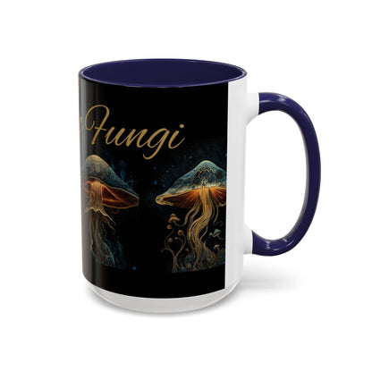 Dark Fantastic Fungi Coffee Mug - Magical Ocean Mushroom Art (11/15oz)