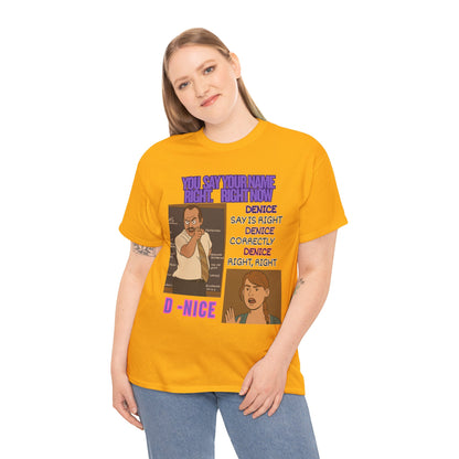 D-Nice Funny Unisex T-Shirt with Quirky Design, Humor Tee, Gift for Friends, Casual Wear, Unique Graphic Tee, Cartoon T-Shirt