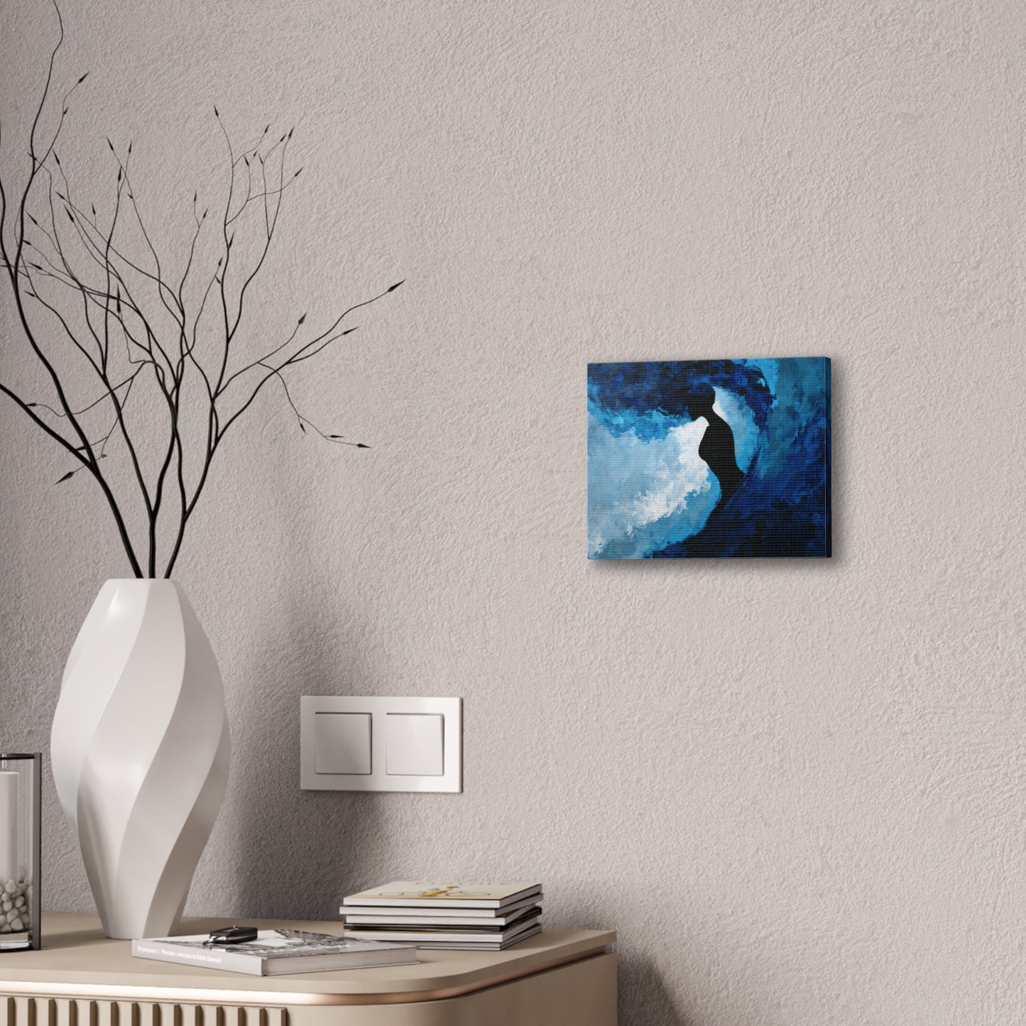 Waves of Form -Serene Abstract Canvas Wall Art, Ocean Wave Decor, Home Transformations, Inspirational Art, Gifts for Art Lovers, Blue Wave Print