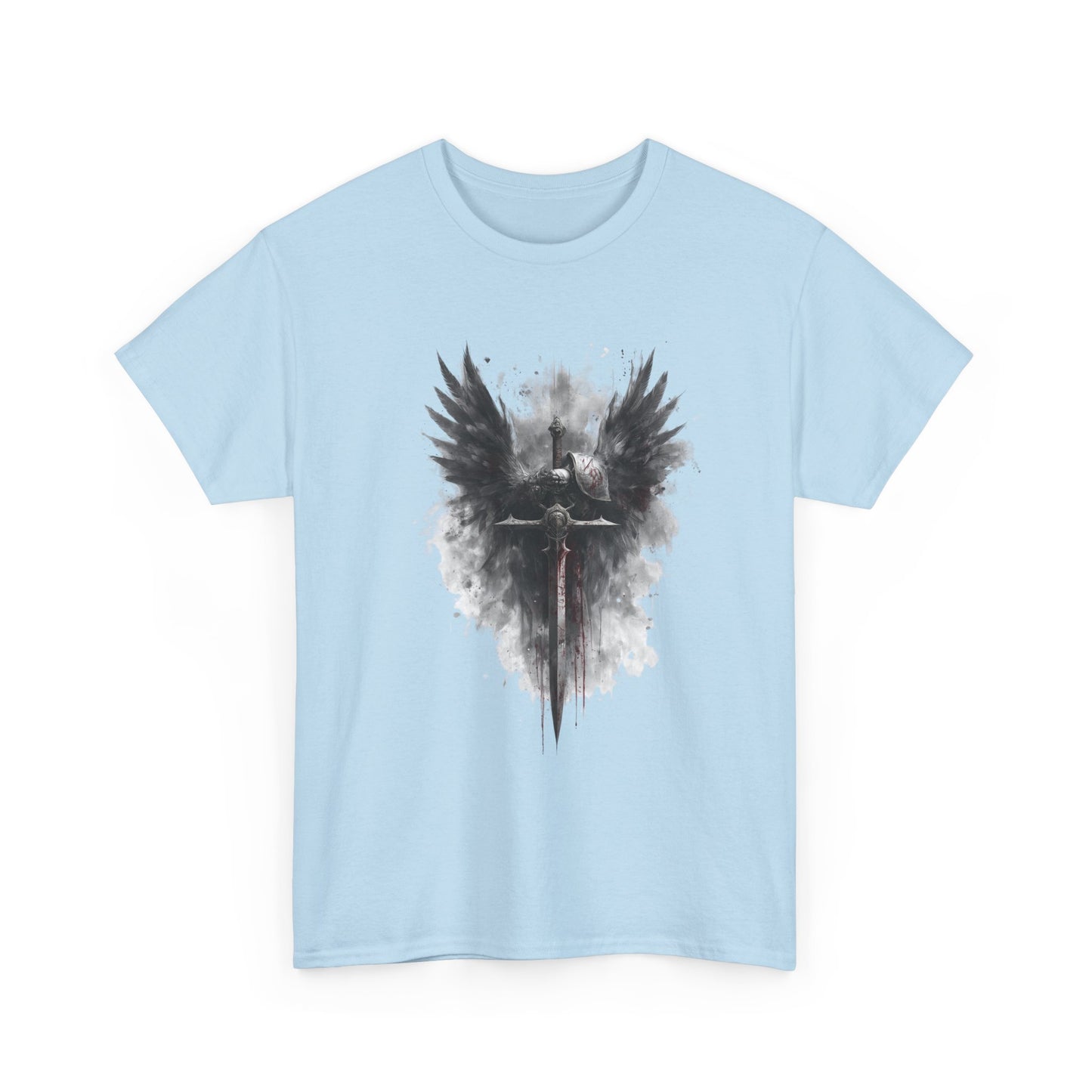 Angel of War T‑Shirt — Gothic Winged Sword Graphic Tee