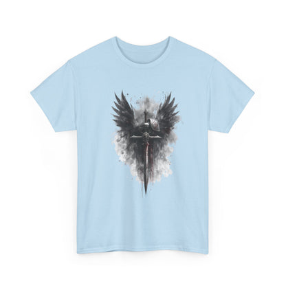 Angel of War T‑Shirt — Gothic Winged Sword Graphic Tee