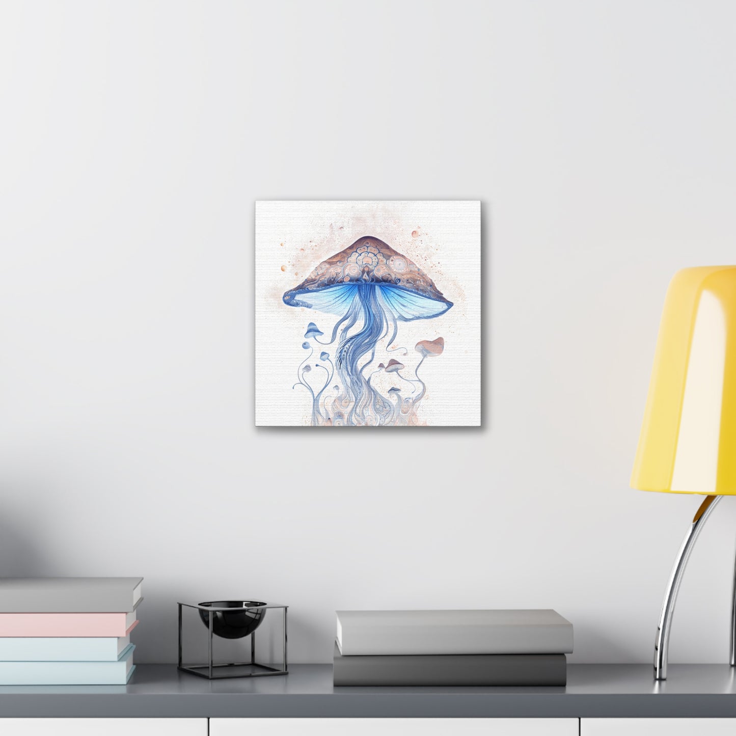 ThirdEye Light -Mushroom Canvas Art, Stretched Wall Decor, Bohemian Home Decor, Psychedelic Wall Art, Nature-Inspired Art