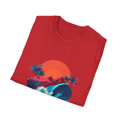 Sunset Surf T-Shirt — Retro Beach Wave Graphic Tee