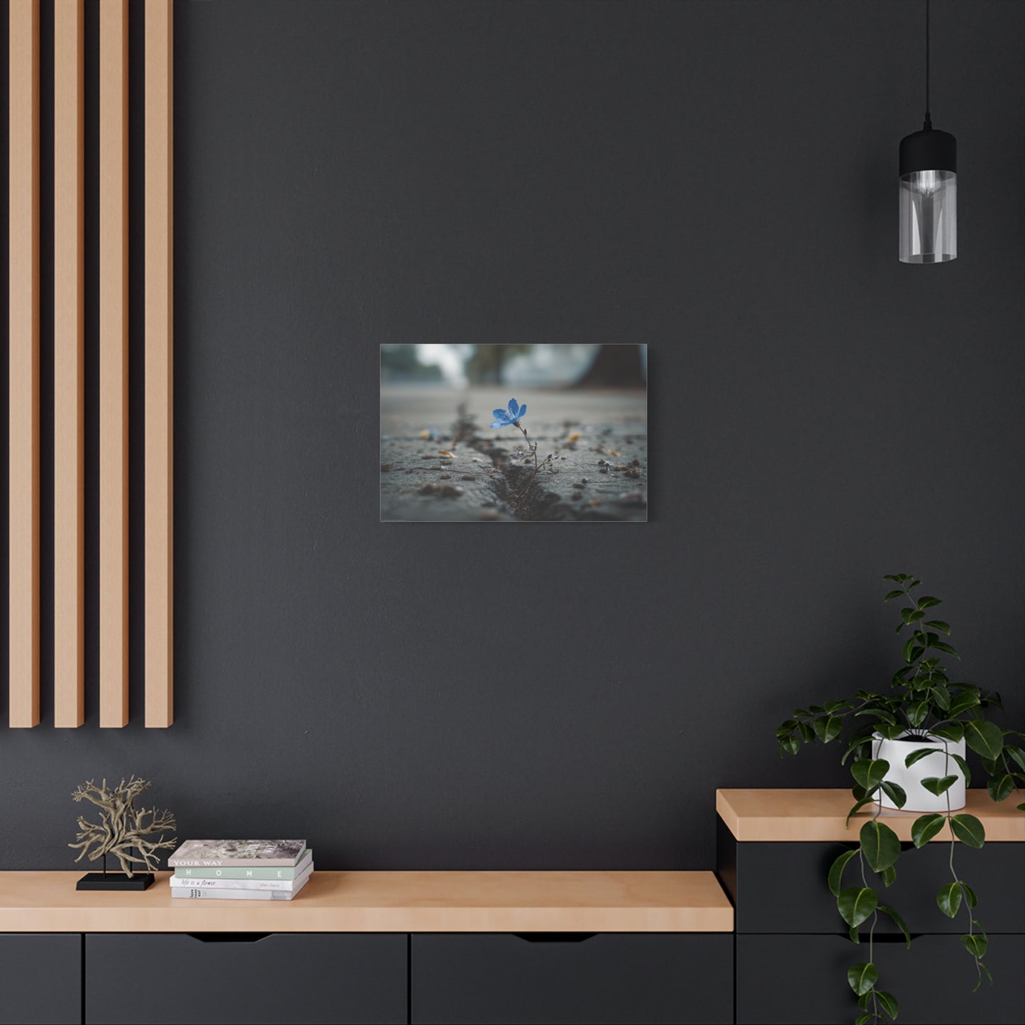 Resilience in Blue: Macro Flower Photography, Urban Nature Survival--1aceswild.myshopify.com