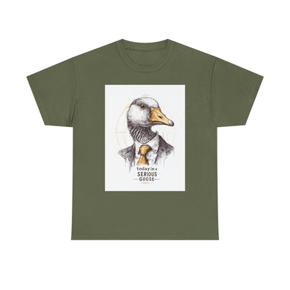 Serious Goose T-Shirt | Funny Animal Tee, Quirky Graphic Tee, Gift for Animal Lovers, Casual Wear, Unique Birthday Gift