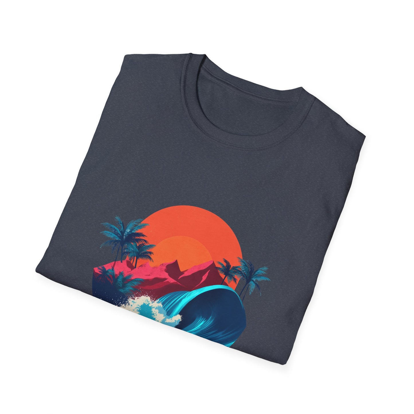 Sunset Surf T-Shirt — Retro Beach Wave Graphic Tee