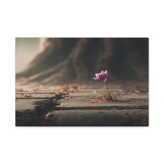 Resilient Bloom: Defying Concrete, Nature's Triumph, Macro Photography--1aceswild.myshopify.com