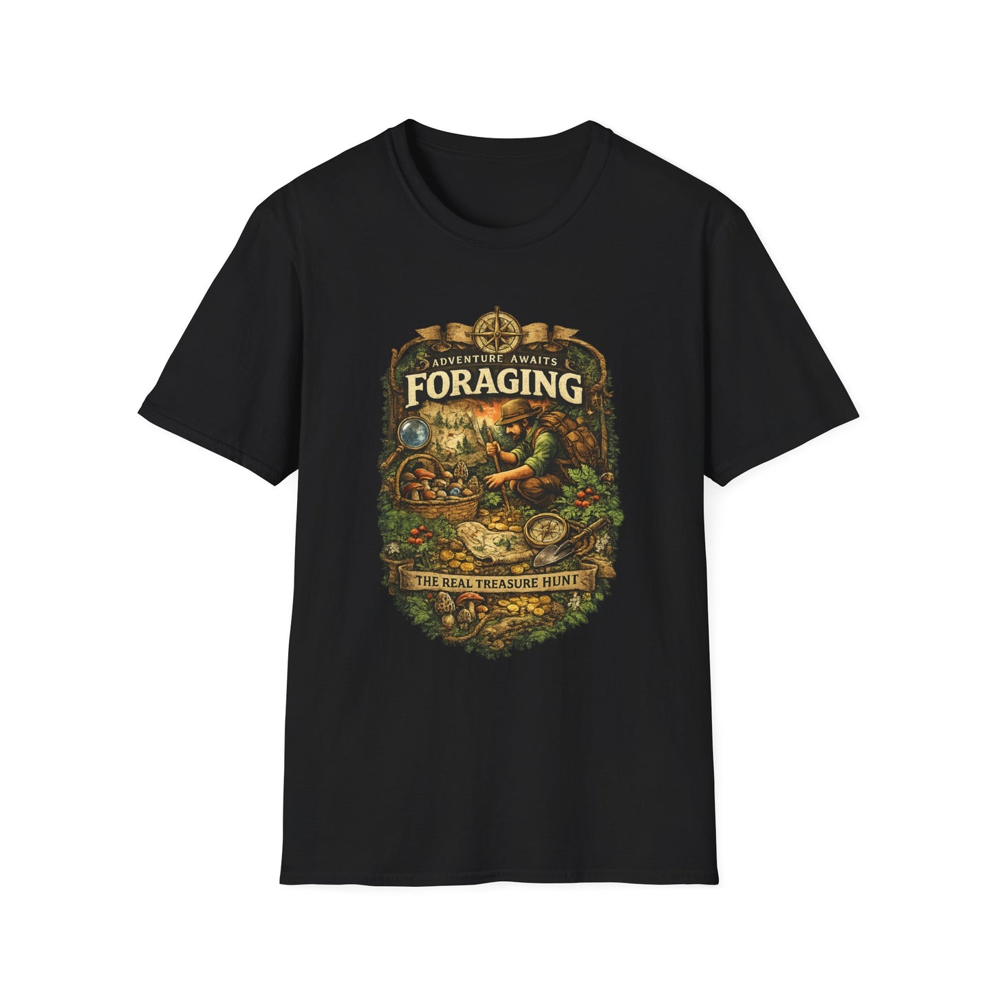 Foraging T-Shirt – 'Foraging: The Real Treasure Hunt' Outdoor Nature Tee