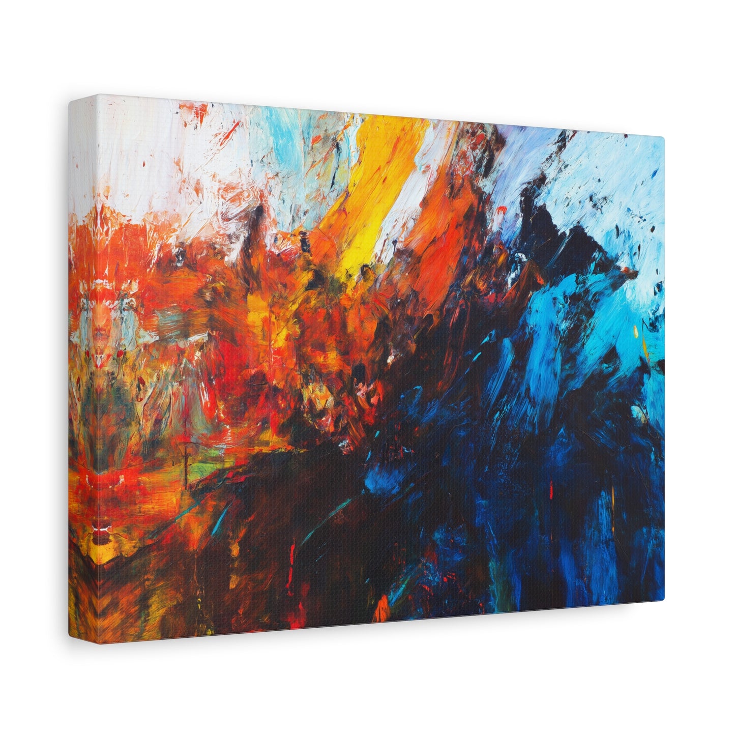 Fire and Ice --Vibrant Abstract Canvas Art, Decorative Wall Art, Modern Home Decor
