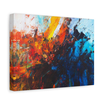 Fire and Ice --Vibrant Abstract Canvas Art, Decorative Wall Art, Modern Home Decor