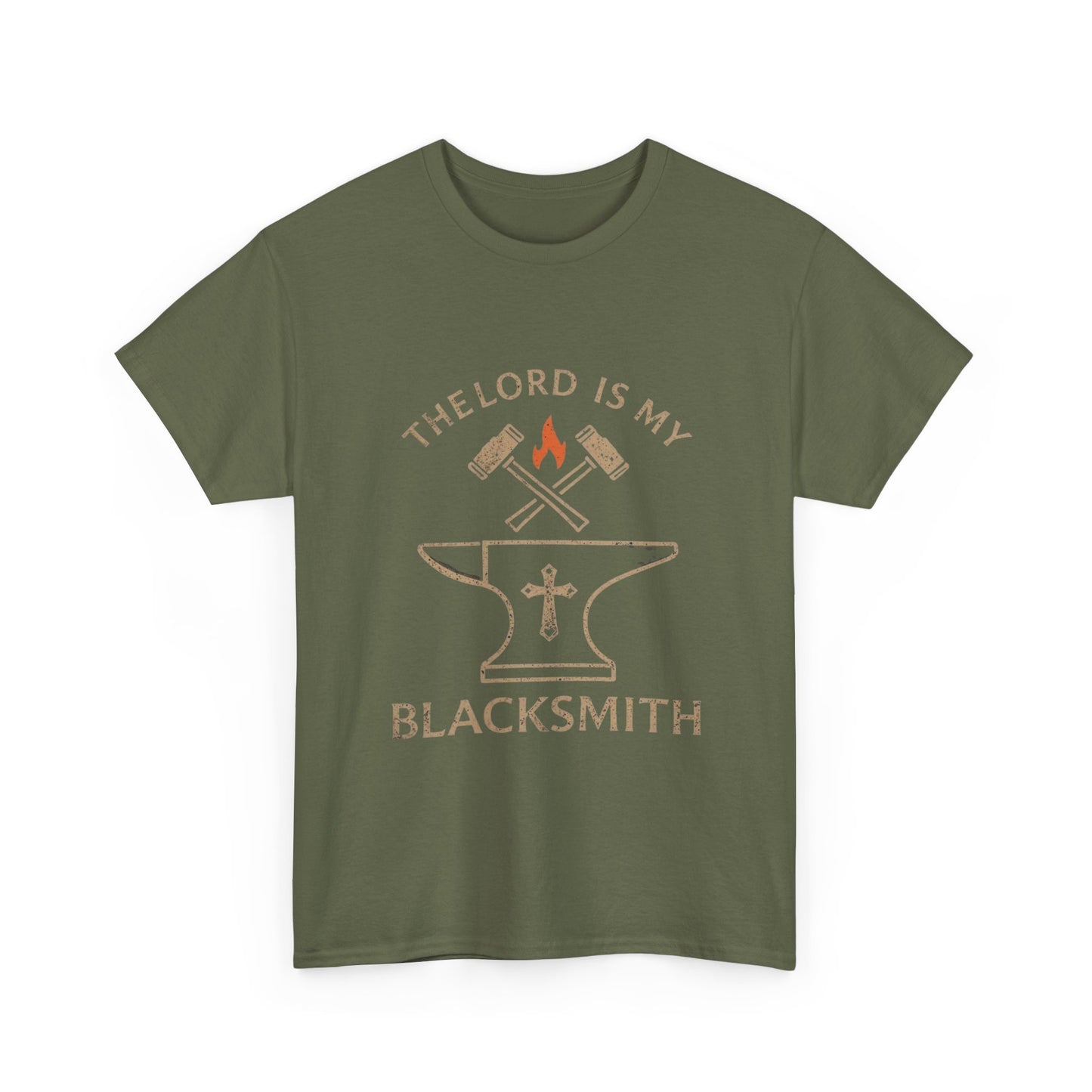 Christian Blacksmith T‑Shirt — "The Lord Is My Blacksmith" Faith Tradesman Tee