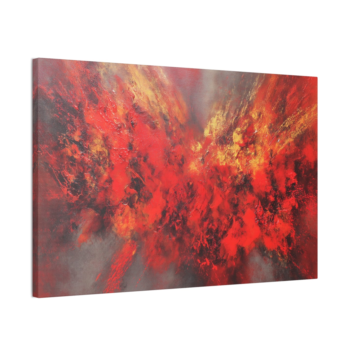 Exploding With Love -Abstract Red Canvas Wall Art