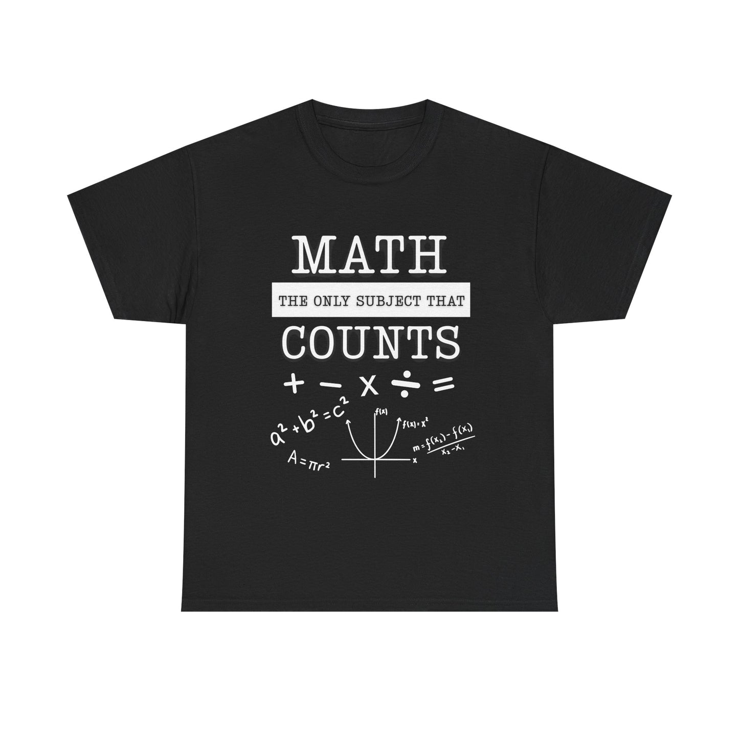 Math Counts -Unisex Heavy Cotton Tee, Funny Math Shirt, Gift for Teachers, Math Lovers, Back to School T-Shirt