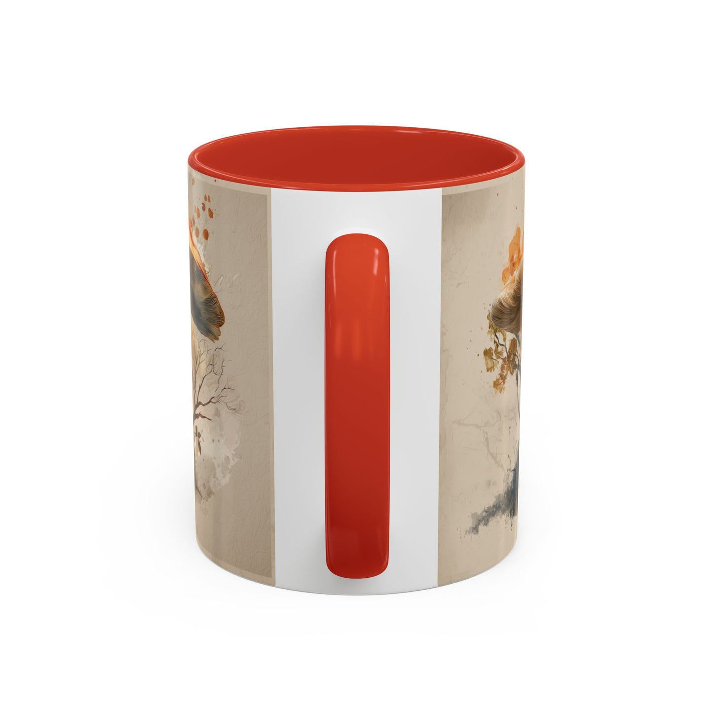 Mushroom Magic Accent Coffee Mug — 11/15oz Ceramic Cup with Woodland Fungi Design