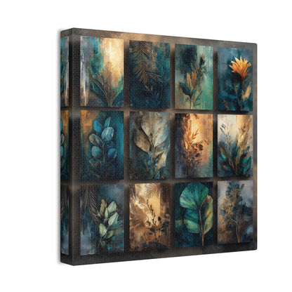 Natures Blue Green Series #2 -Botanical Wall Art, Nature-Inspired Home Décor, Eco-Friendly Canvas Print, Greenery Art Piece, Living Room Wall Hanging