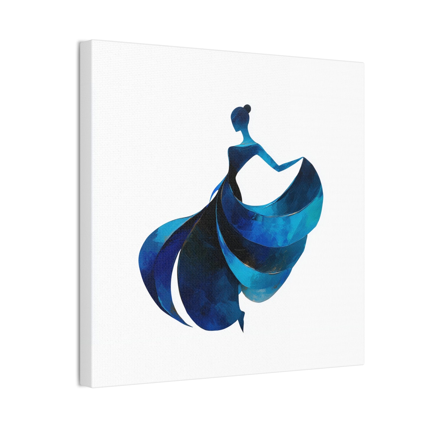 Dancing with the Water Series #4 -Elegant Silhouette Canvas Wall Art, Abstract Decor for Home, Gift for Women, Living Room Artwork, Dance Theme Decoration