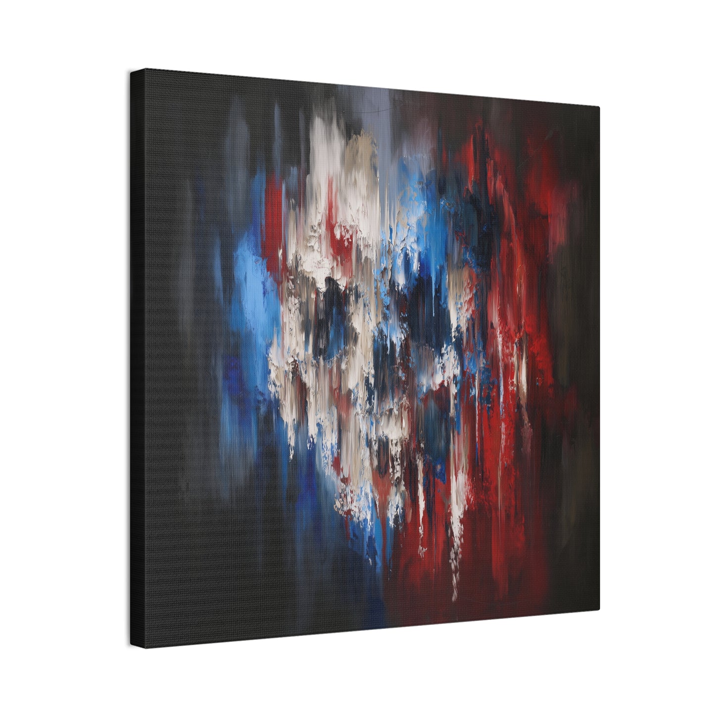 Running Colors - Abstract  Red, White and Blue Art